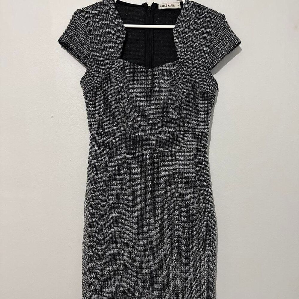 Grace-karin Women's Grey and Black Dress